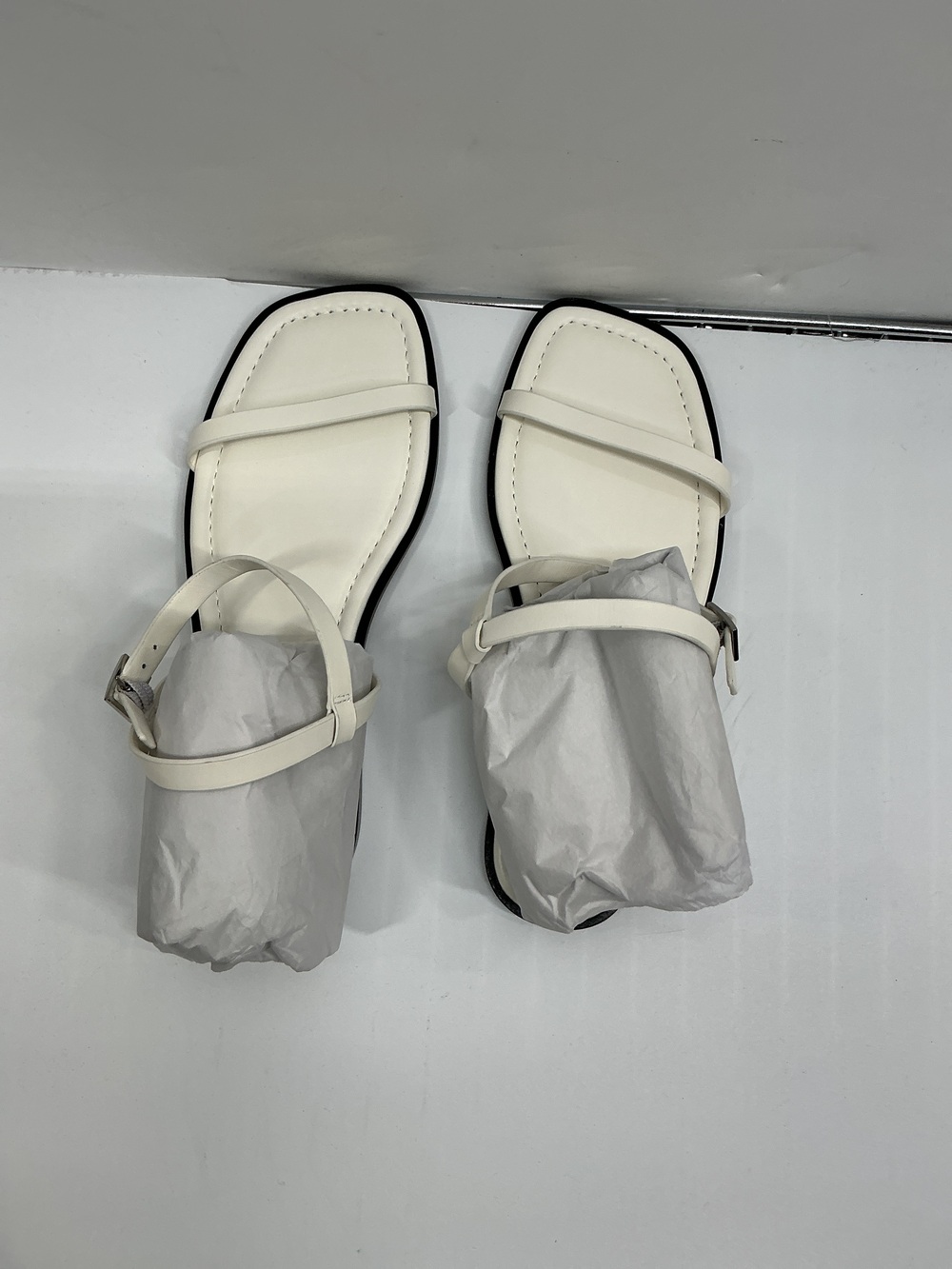 Italian Leather Ankle Strap Flat Sandal